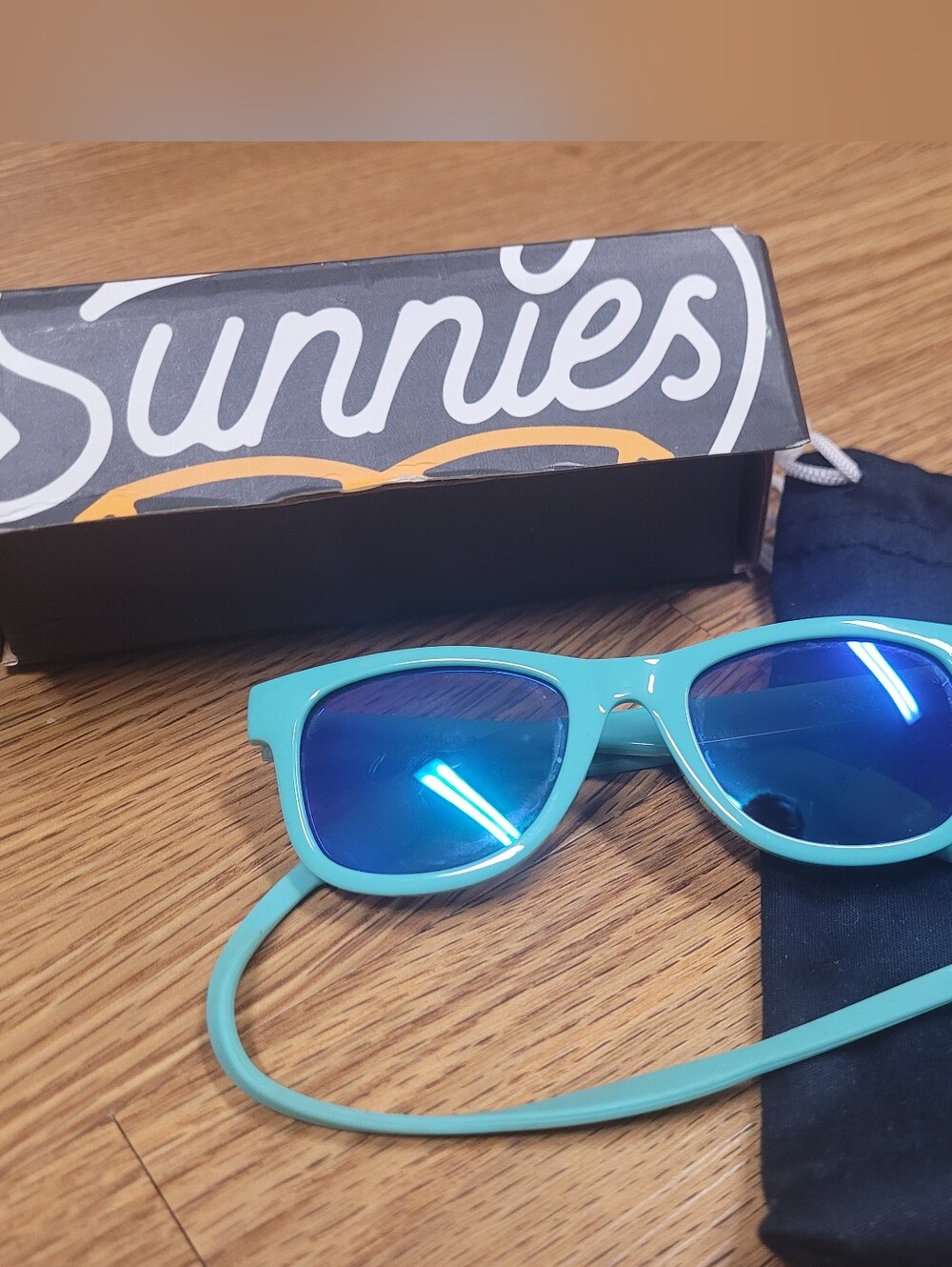 Sunnies Baby Polarized Sunglasses With Strap Sky Blue 0-24 Months